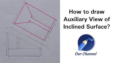 How to draw Auxiliary View of Inclined Surface | Engineering Drawing | Isometric View | Projections