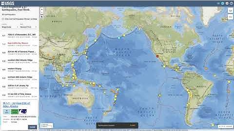 USGS Earthquake Map Tour