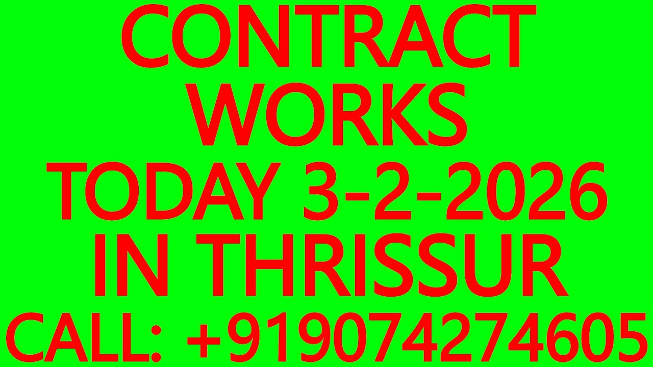 CONTRACT WORKS TODAY 3-2-2026 IN THRISSUR- WELDING WORKS, SOLAR PANEL MOUNTING, ENGINEERING WORKS
