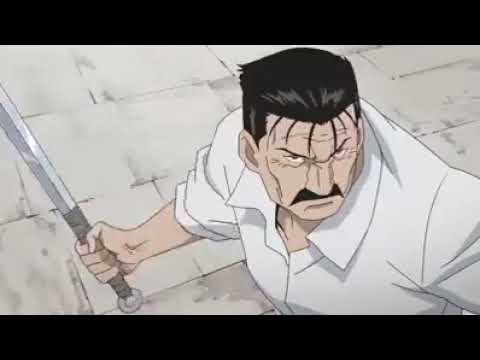 من اروع القتالات في عالم الانمي من انمي Fullmetal Alchemist Bortherhood الملك برادلي ضد جيش كامل 