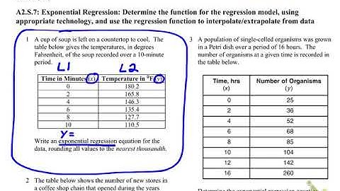 7.4 Exponential Regressions (Part 1)
