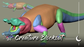 Zbrush Timelapse ☆ Blockout // "Crocodile"