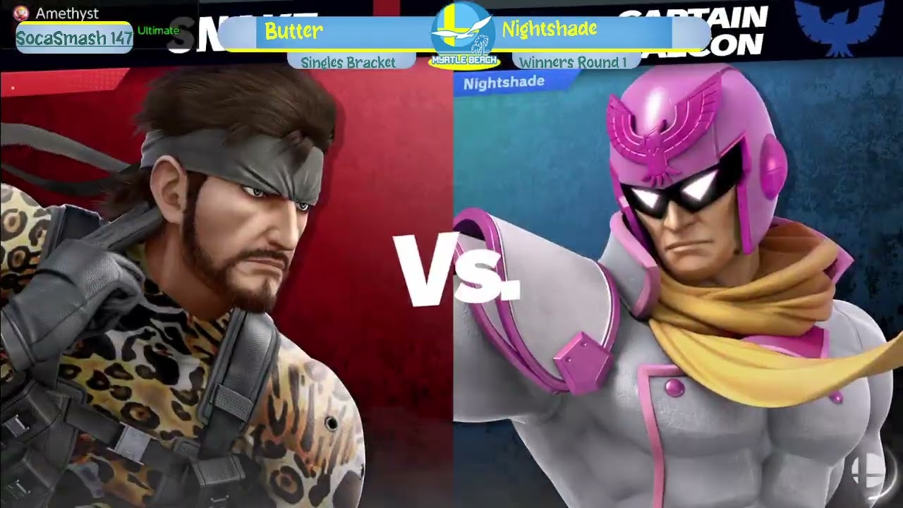 SocaSmash 147 Ultimate Singles: Butter (Snake) vs Nightshade (Captain Falcon) Winners Round 1