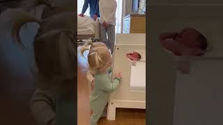 Twin 12-Month-Olds See Newborn And Instantly Regret It