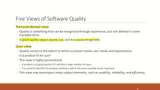 Lec 11 Software quality views
