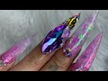 Watch me do my nails | Pink lavender Honey bee acrylic nails