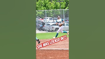 🥎 Softball Shortstop Shows Off Sleek Catch Behind 3rd Base! #shorts
