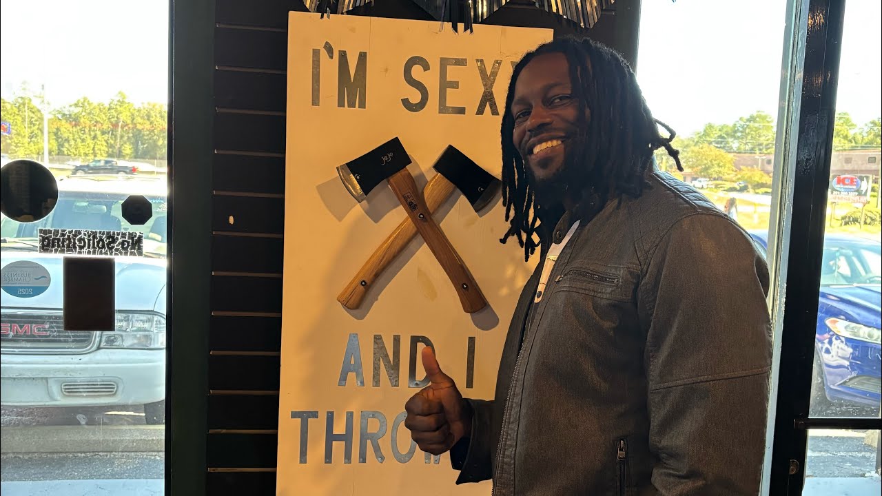 (Full video) First time axe throwing; and, I ki11ed it!! 