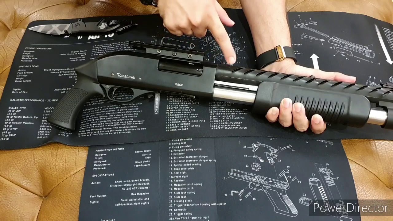 How to Unload & Load a Pump Action Shotgun | Tomahawk 12 gauge shogun ...
