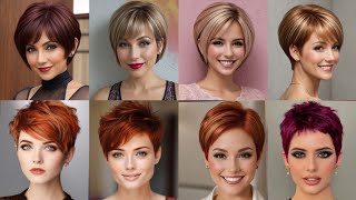 80+ elegant  & Mohagny layered short pixie haircuts for older women's over 40+++75 #trending #viral