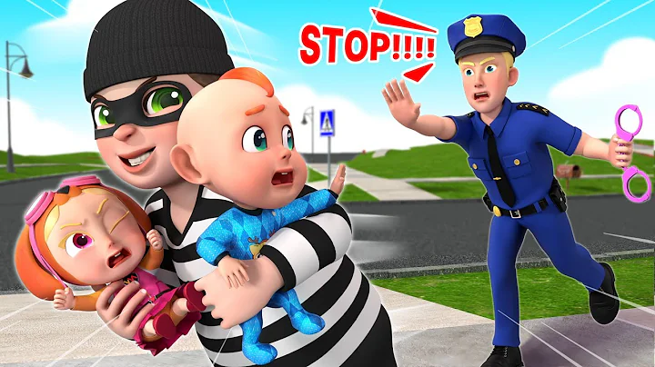POLICE CHASE THIEF - Police Officer Song | Police Cartoon | Nursery Rhymes & Kids Song thumbnail