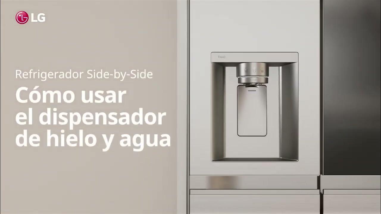 Dispensador de agua y hielo.