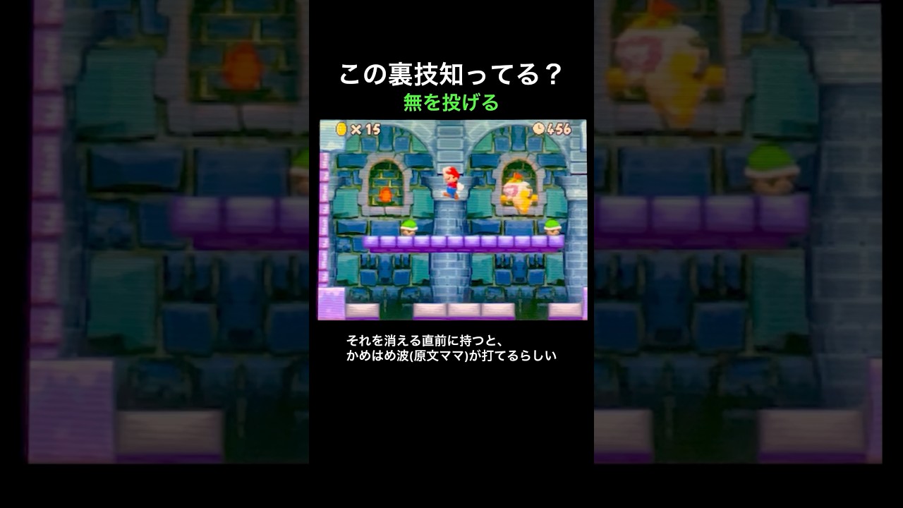 【DS Newマリオ 裏技】無を投げる #shorts #Newマリ #Newスーパーマリオブラザーズ #バグ