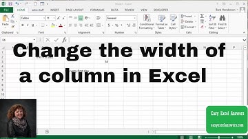 Change the width of a column in Excel