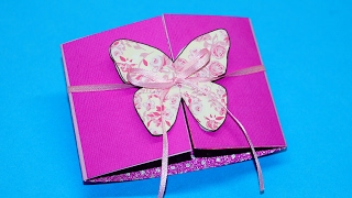 Butterfly card - learn how to make this butterfly paper crafts. Greeting card making / Julia DIY
