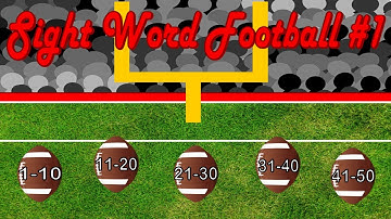 Fry Sight Words Kindergarten Football Game for Interactive Whiteboards