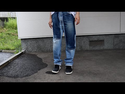 デニム再構築　穿けないジーンズをリメイクします パッチワーク・シルエット変更！デニムを『新しい一着』へ