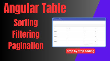 Angular material table data binding, sorting, filtering, pagination tutorial | Angular 17 | in Hindi