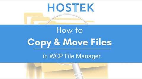 How to: Copy and Move Files in WCP File Manager.