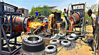 Manufacturing Process of Truck Brake drums || How Truck Brake Drums Are Made in Local Factory