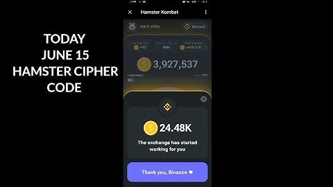 Hamster Kombat Today June 15 Cipher Code Live Video |2024