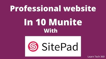 How to create professional website in 10 munite | Sitepad Builder