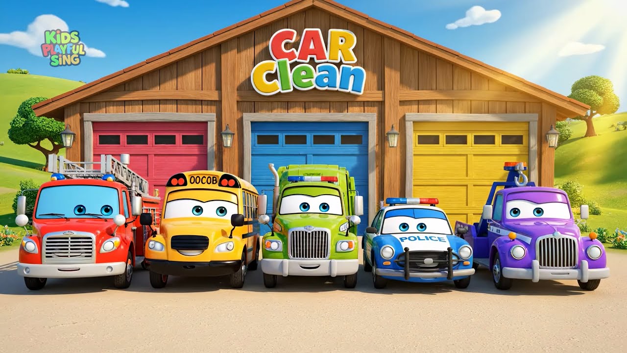 Street Vehicles Song 🚒 Learn Colors with Fire Truck, Police Car & Bus | Nursery Rhymes