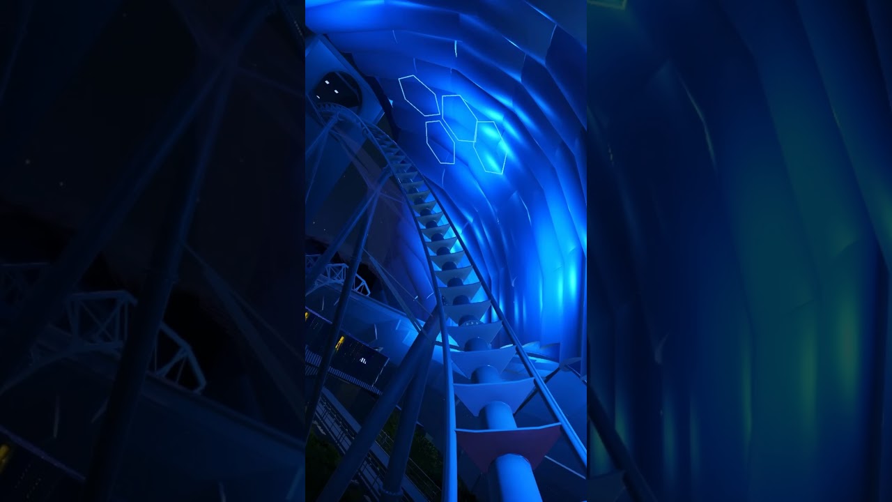 TRON Lightcycle Power Run 1:1 Recreation | Roller Coaster POV 