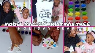 Easy and Fun family craft! Air Dray Clay: Crayola Model Magic Christmas Tree Craft!