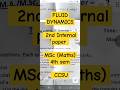 FLUID DYNAMICS || 2nd Internal paper || MSc (Maths) 4th sem || MMH College gzb CCSU