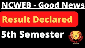 NCWEB - 5th Semester Result Declared || How to check ncweb result 2022  || #ncwebresult2022