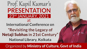 125 years of Netaji Subhas: My Lecture at Kolkata ,23 Jan  2021