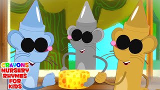 Three Blind Mice | Crayons Nursery Rhymes and Baby Songs For Children