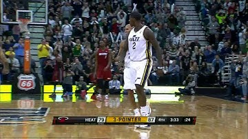 Marvin Williams Beats the Shot Clock Buzzer with a Three-Pointer!