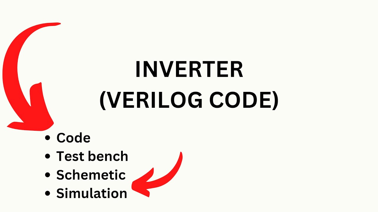 Inverter Verilog Code #vlsi #verilog #inverter - YouTube