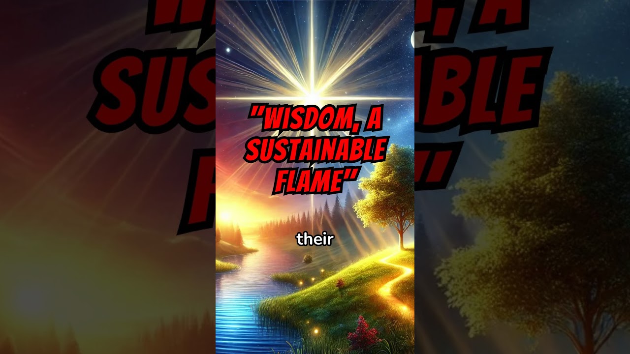 "Wisdom, a Sustainable Flame"