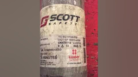Dallas Fire Scott air bottle Hydrostatic testing information