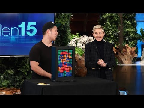 Rubiks kubmagiker Paul Vu gör Ellen till ett konstverk