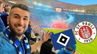 PYROS,RAKETEN & 7 TORE DERBY- Die heftigste Stimmung Deutschlands ? HSV vs. ST.PAULI Stadionvlog🔥