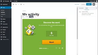 How to insert Educaplay activities in Wordpress