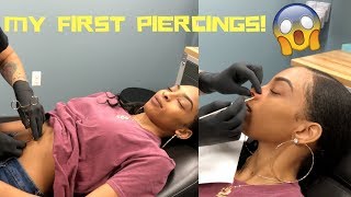VLOG: GETTING MY NOSE &amp; BELLY BUTTON PIERCED 😜 || Jewel Pray