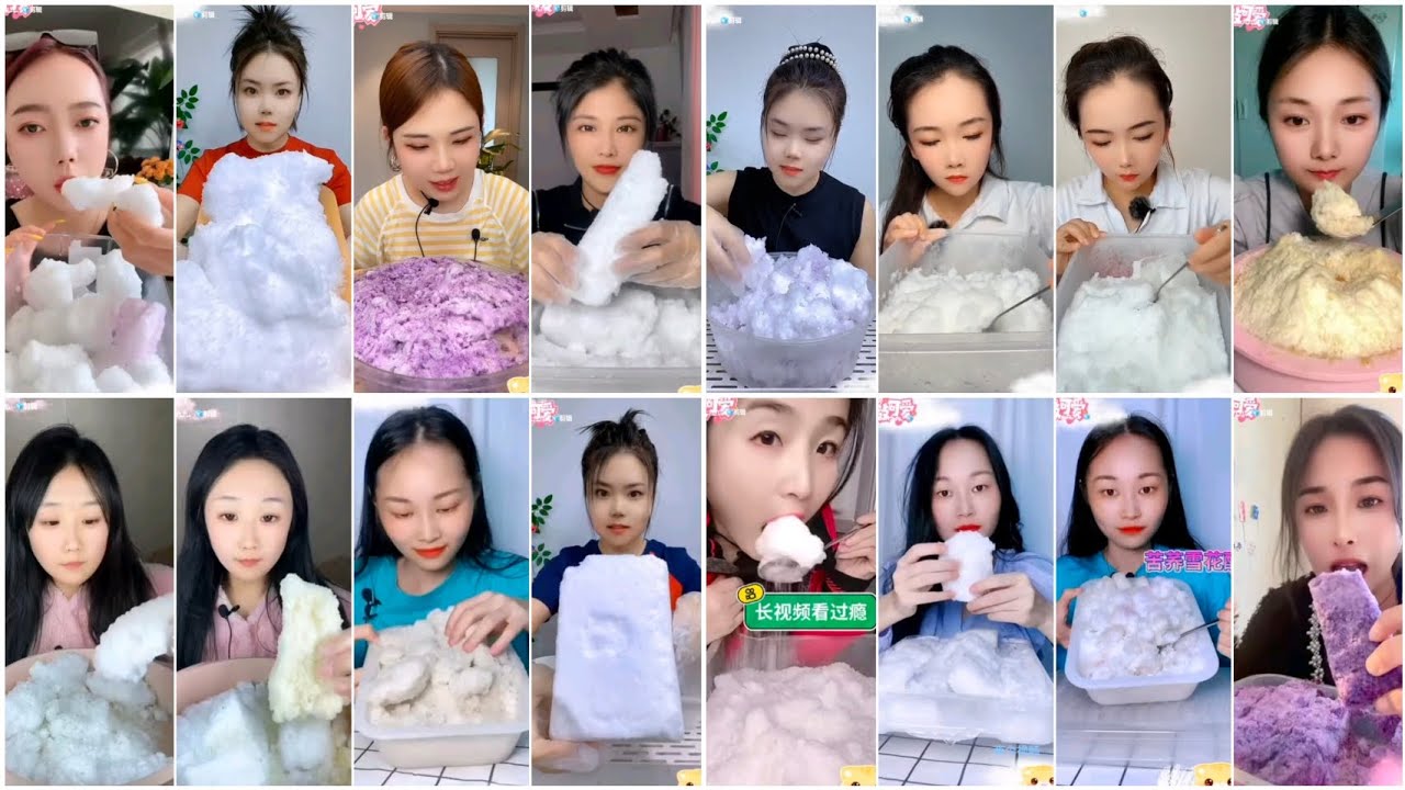 ||EXTREMELY SATISFYING SOFT SQUEEZE ICE EATING ONLY BITES 😋 🤤 COMPILATION|RELAXING|REFRESHING ASMR||