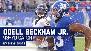 Odell Beckham Jr. Hauls in a Huge 43-Yard Pass! | Ravens vs. Giants | NFL