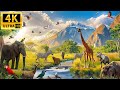 Wildlife animals 4k  nature relaxation film cute young animals with relaxing piano music