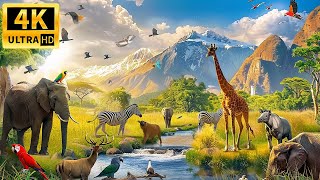 Wildlife Animals 4K - Nature Relaxation Film Cute Young Animals With Relaxing Piano Music