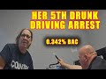 Woman Arrested for Her 5th DUI - 0.342% Breath Alcohol Concentration