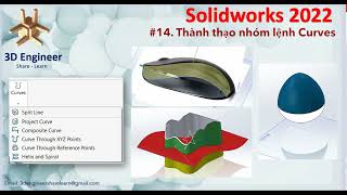 #14 Tự Học Solidworks 2022 - Tạo Curves | Split Line |Project Curve |Curve Through |Composite Curve