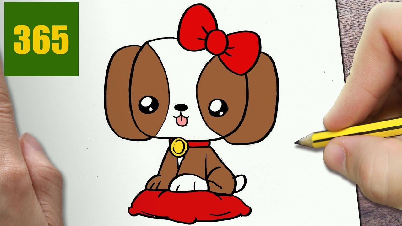 E DISEGNARE CANE kawaii passo dopo passo Disegni kawaii facile