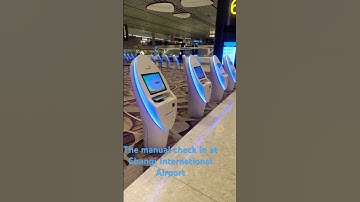 The manual check in at Changi International Airport