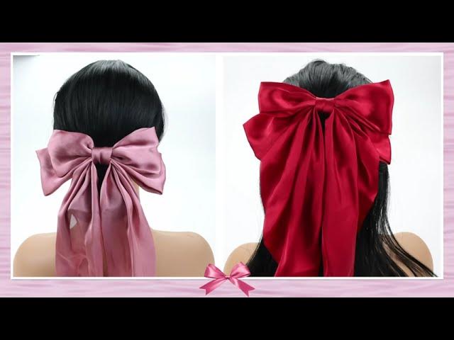 The Sweetest Satin Hair Bow - DIY – Ribbon and Bows Oh My!